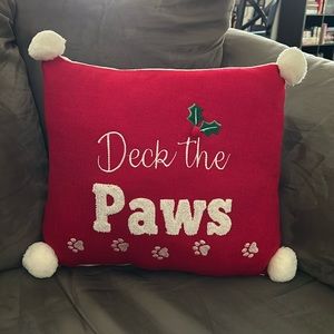 Deck the Paws pillow